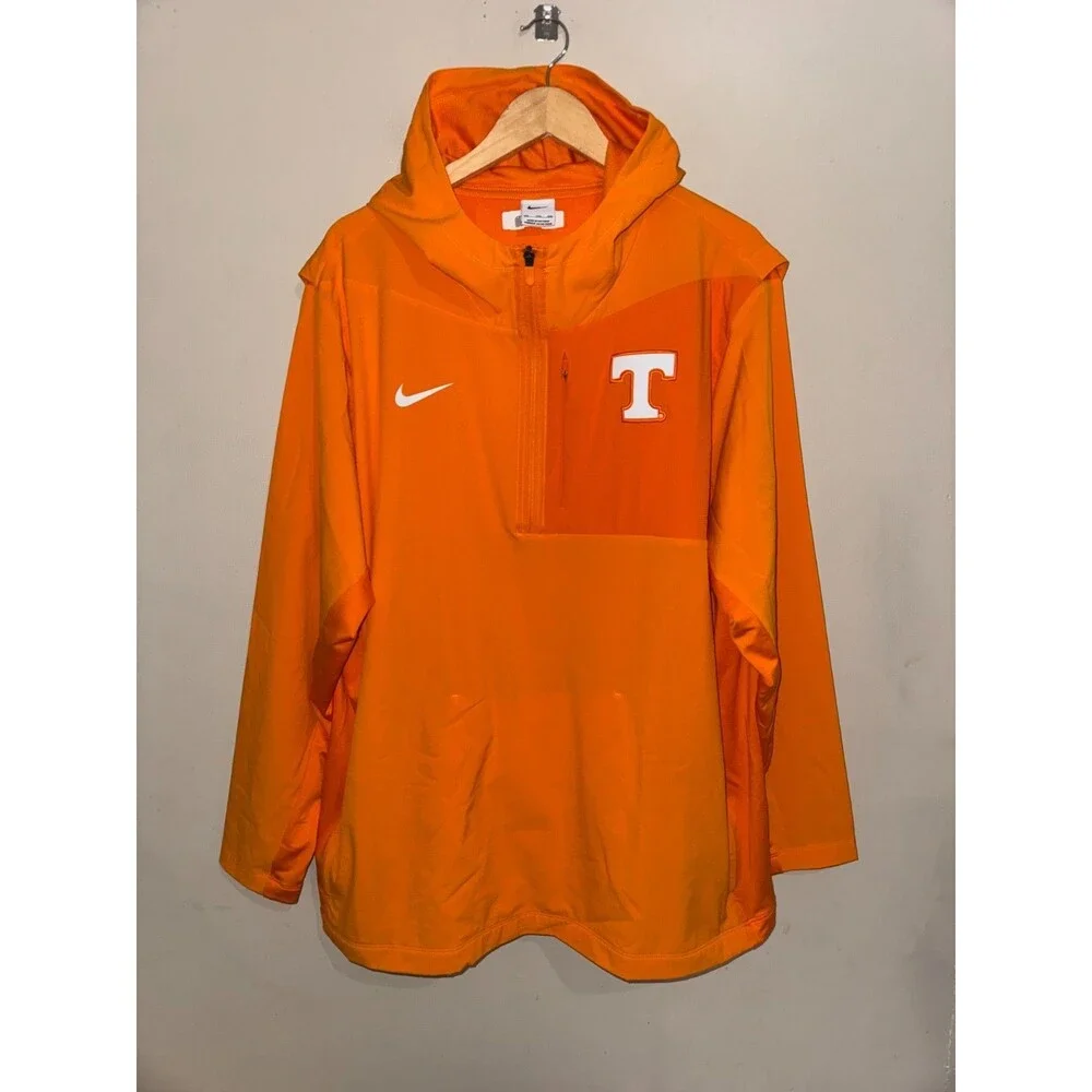 Men's 2XL Nike Tennessee Volunteers Team Issue PE Pregame 1/4 Zip Hooded Jacket